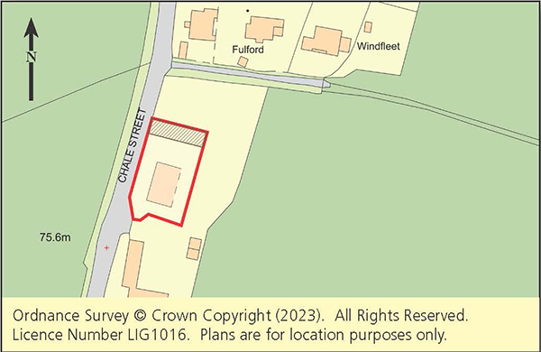 Lot: 69 - AGRICULTURAL BARN WITH POTENTIAL AND SEA VIEWS - Plan showing location